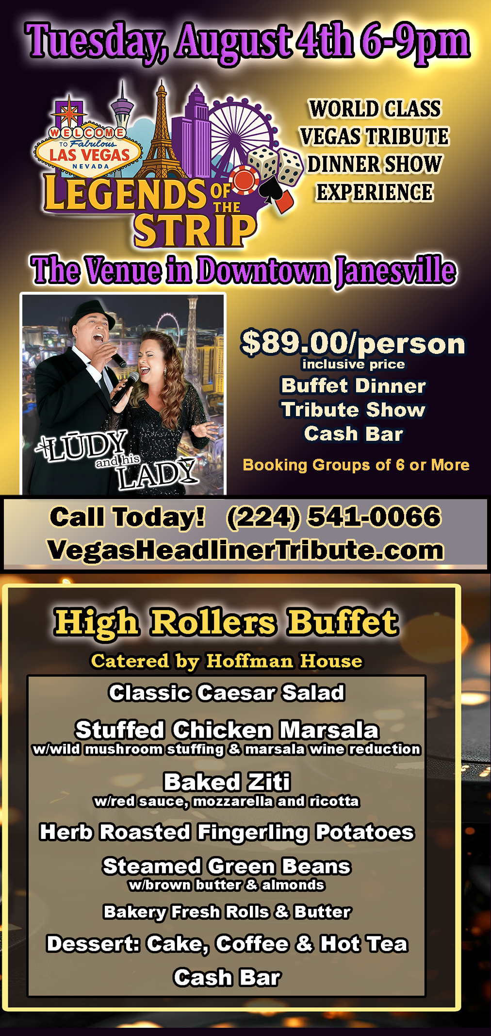 Legends of the Strip Dinner Show - Janesville, WI — Ludytunes
